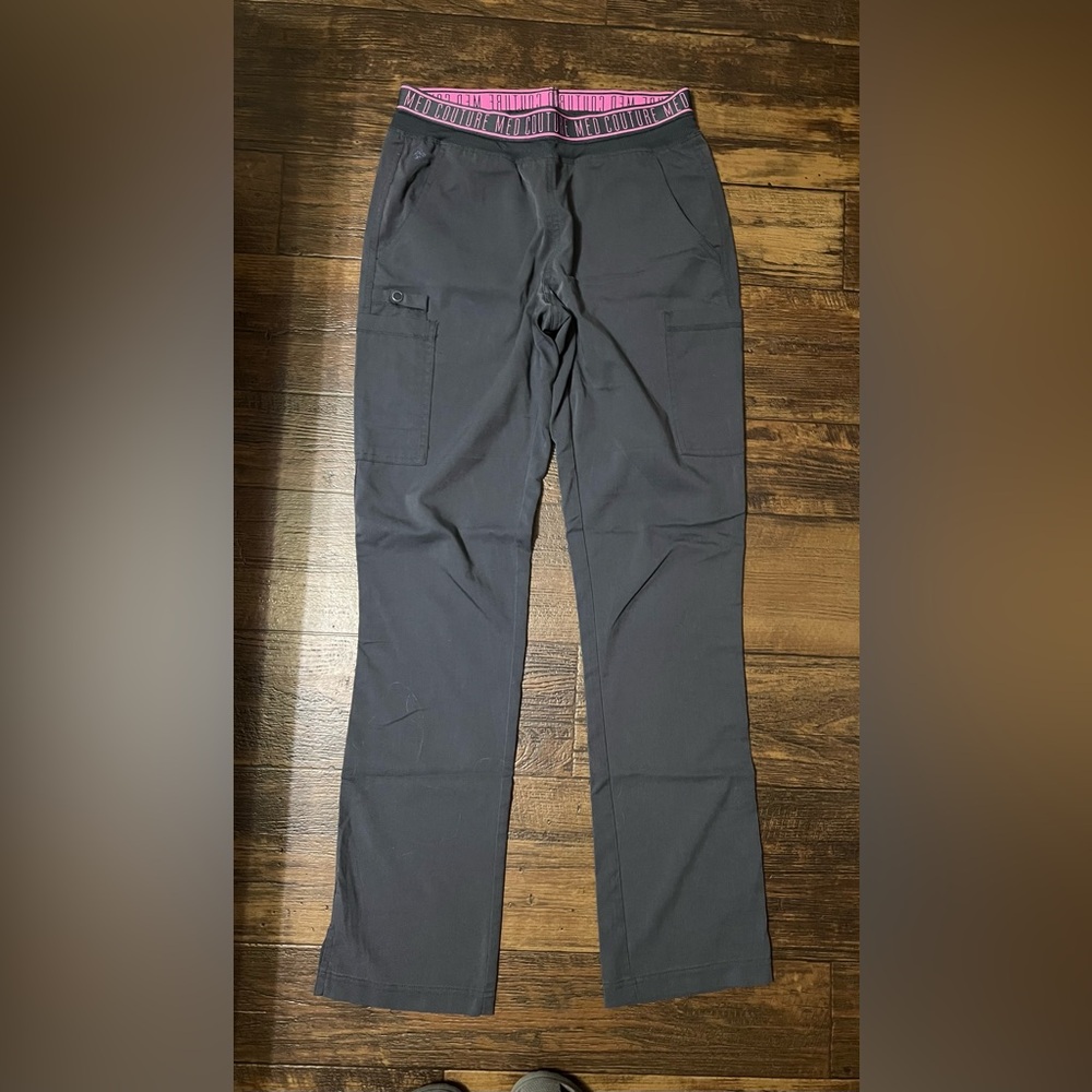 Med couture small tall, gray scrub pants